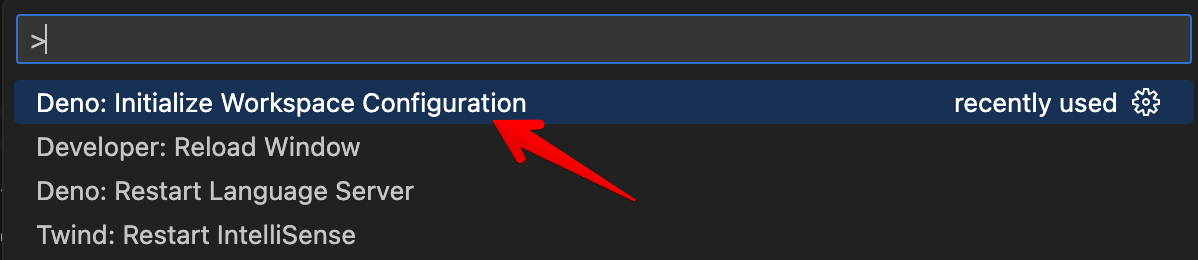 command palette setup